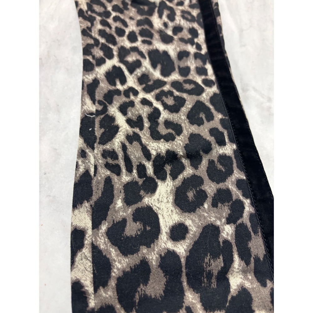 Parker Smith Night Cat Leopard Print Tuxedo Stripe Skinny Jeans Size 26 NWT - Picture 4 of 12